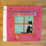 scrapbook album przedszkole kot